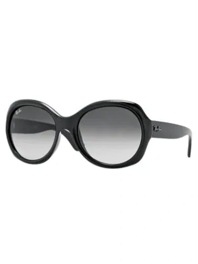 Ray Ban 57mm Large Round Glam Acetate Sunglasses In Black