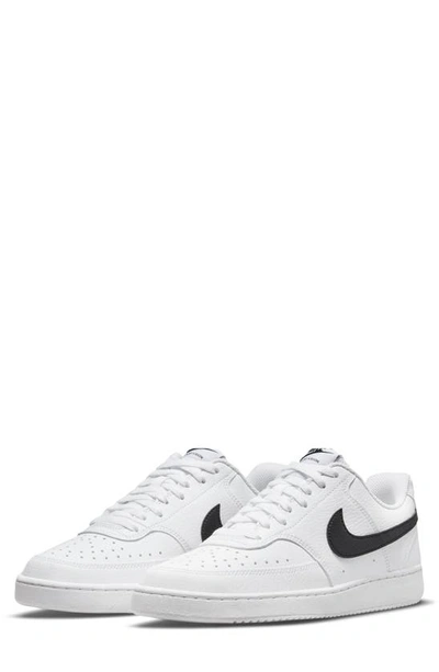 Nike Court Vision Low Sneaker In White/ Black-white