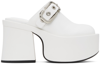 Marc Jacobs Women's The J Marc 95mm Platform Leather Clogs In White