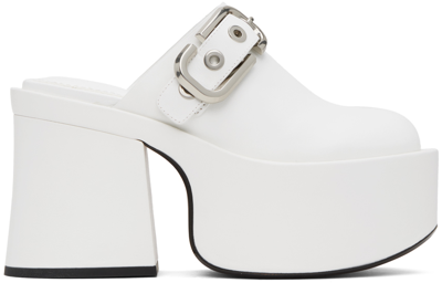 Marc Jacobs The J Marc Leather Clogs In 100 White