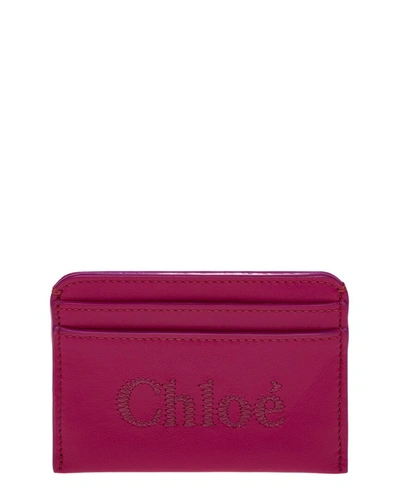 Chloé Sense Cardholder In Pink