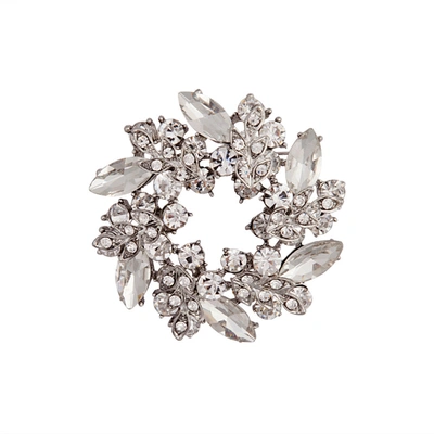 Lovisa Crystal Jewelled Wreath Brooch In Multi