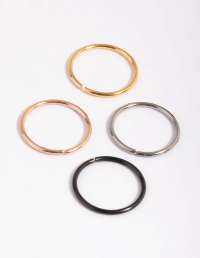 Lovisa Titanium Basic Nose Ring Pack In Silver