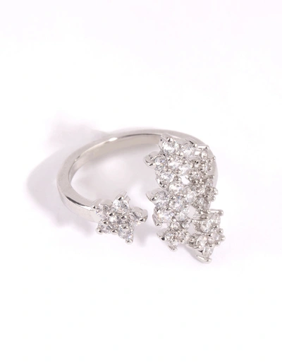 Lovisa Rhodium Crystal Star Ring In Silver