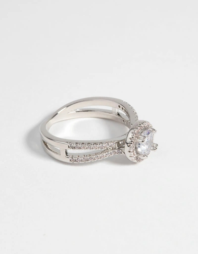 Lovisa Rhodium Cubic Zirconia Ring In Multi