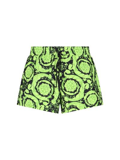 Versace Barocco Printed Swim Shorts In Multi