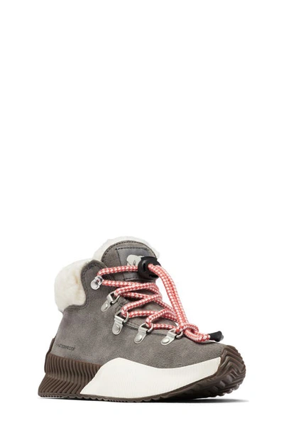 Sorel Kids' Out 'n About Conquest Waterproof Boot In Quarry/ Gum 15