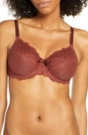 Chantelle Lingerie Rive Gauche Full Coverage Underwire Bra In Amber/ English Rose-sn