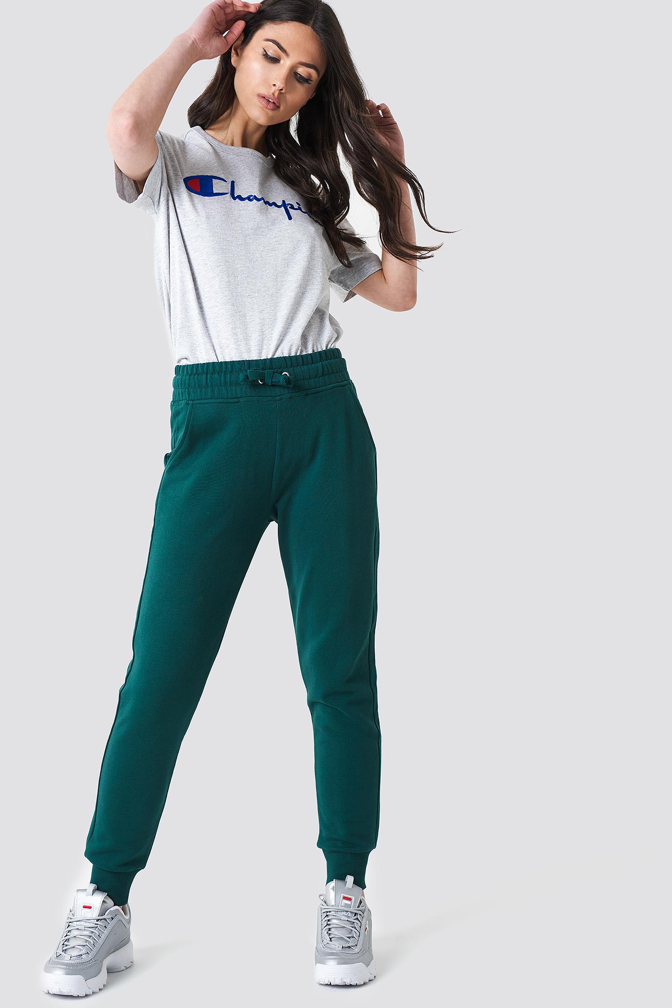 dark green sweatpants
