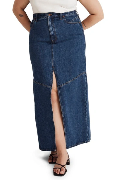 Madewell Denim Maxi Skirt In Pineland Wash