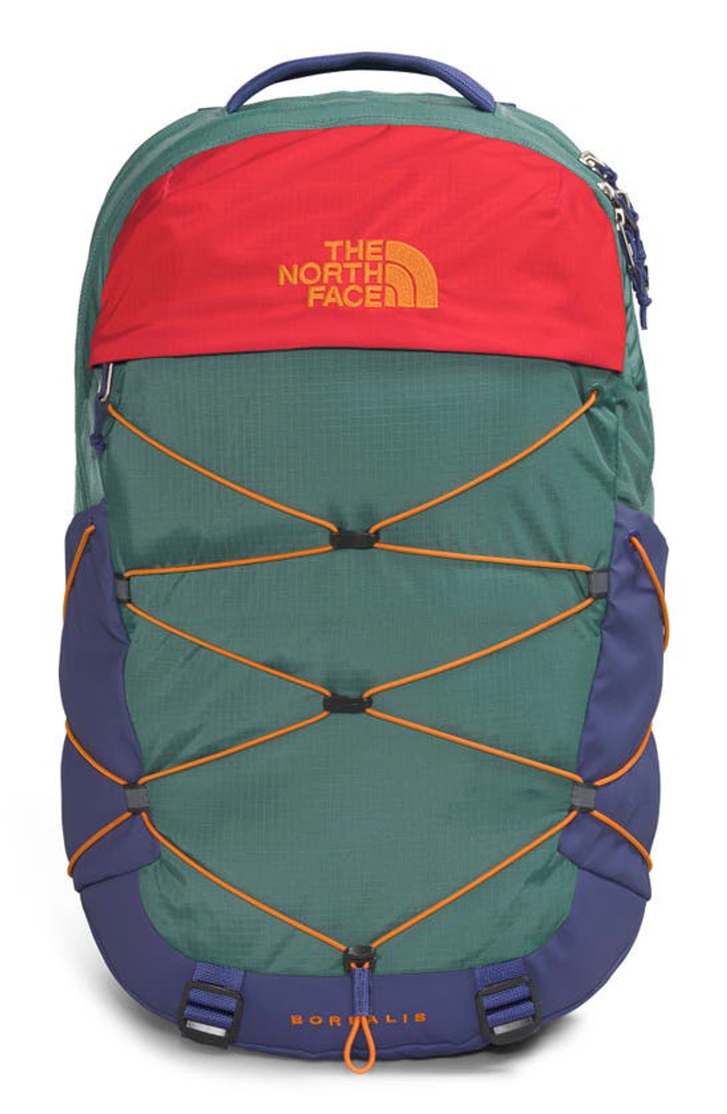 The North Face Kids' Borealis Backpack In Dark Sage/ Fiery Red/blue |  ModeSens