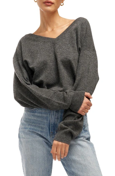 Equipment Lilou V-neck Cashmere Jumper In Heather Grey