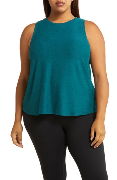 Beyond Yoga Featherweight Rebalance Tank In Lunar Teal Heather