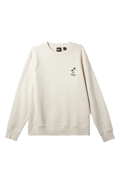 Quiksilver Surf The Earth Crewneck Sweatshirt In Birch