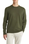 Nordstrom Cotton & Cashmere Crewneck Sweater In Olive Night