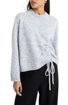 French Connection Kezia Ruched Sweater In Grey