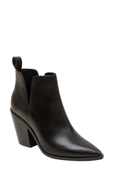 Lisa Vicky Mega Bootie In Black Leather