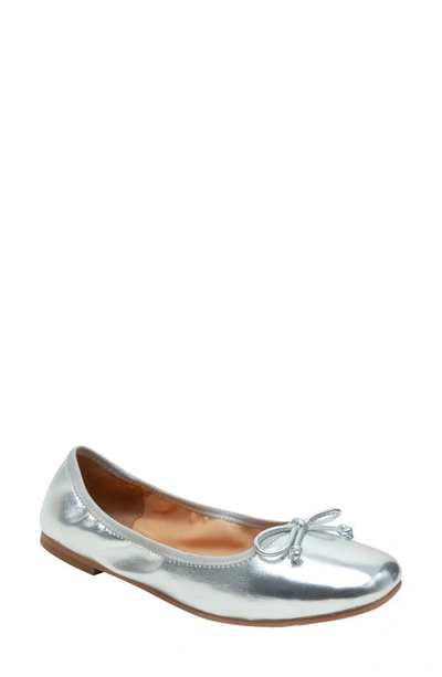 Lisa Vicky Bliss Ballet Flat In Silver