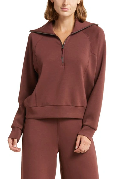 Spanx Airessentials Half Zip Sweatshirt In Spice