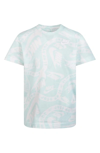 Nike Kids' Mark Basics Print Cotton Blend T-shirt In Green