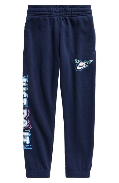 Nike Kids' Art Of Play Graphic Sweatpants In Midnight Navy