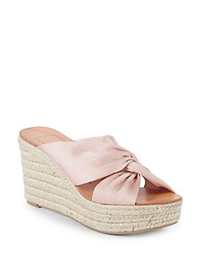 Dolce Vita Binney Wedge Sandals In Blush Fabric