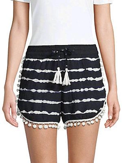 Raga Nautical Drawstring Shorts In Black White