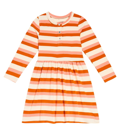 Mini Rodini Kids' Striped Cotton-blend Dress In Multicoloured