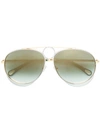 Chloé Romie Sunglasses In Green