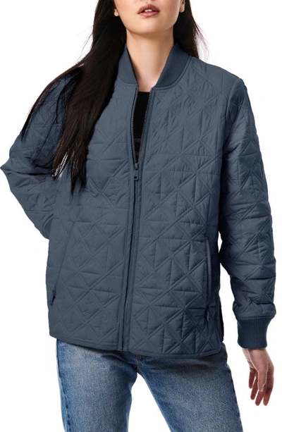 Bernardo Quilted Liner Jacket In Petrol Blue