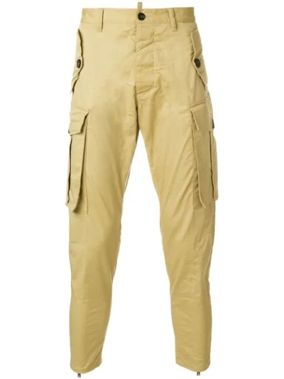 Dsquared2 Cropped Cargo Trousers - Neutrals
