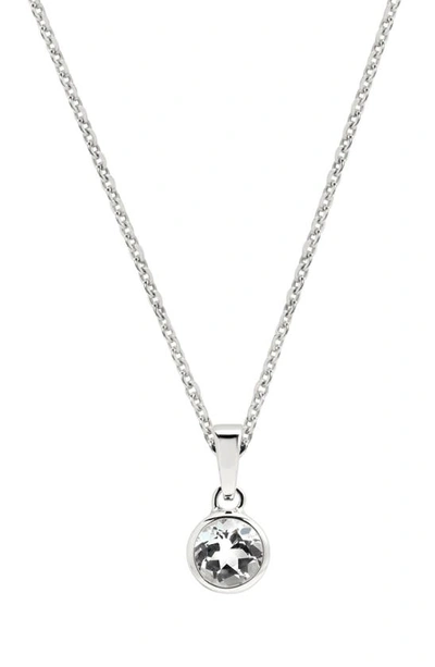 Awe Inspired White Topaz Amulet Necklace In Sterling Silver