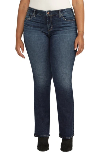 Silver Jeans Co. Elyse Mid Rise Bootcut Jeans In Indigo
