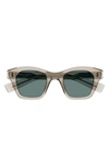 Saint Laurent 47mm Small Rectangular Sunglasses In Beige