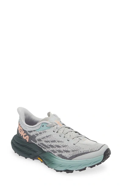 Hoka Speedgoat 5 Trail Running Shoe In Harbor Mist/spruse