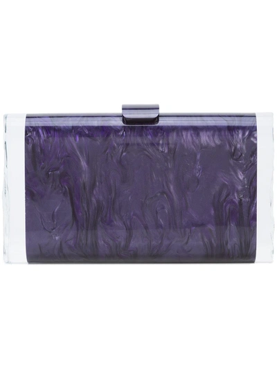 Edie Parker Lara Solid Clutch - Purple