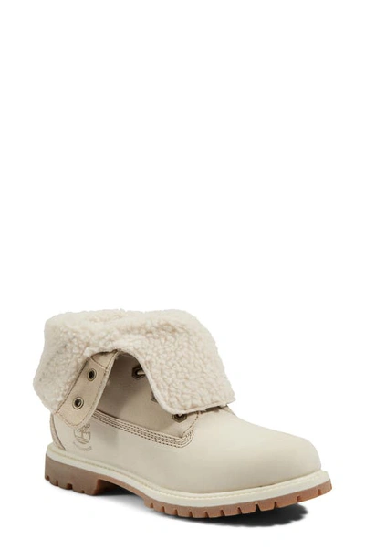 Timberland 6.5-inch Waterproof Faux Fur Lined Boot In Off White