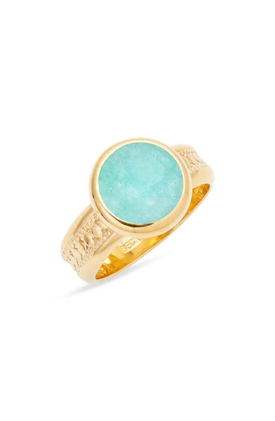 Anna Beck Amazonite Cocktail Ring In Gold/ Amazonite