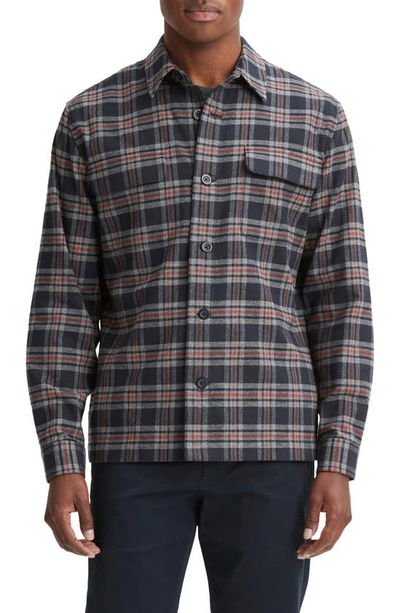 Vince Kingston Plaid Button-up Shirt In Blue
