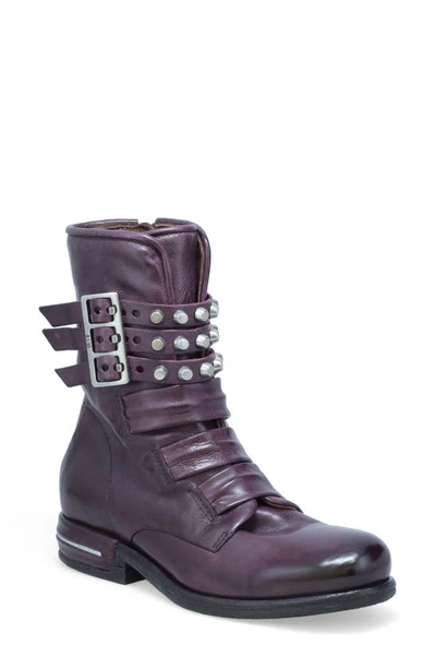 A.s.98 Taylen Studded Bootie In Eggplant