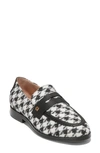 Cole Haan Lux Pinch Penny Loafer In Metallic Houndstooth