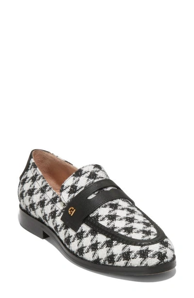 Cole Haan Lux Pinch Penny Loafer In Metallic Houndstooth