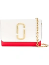Marc Jacobs Snapshot Chain Shoulder Bag In Bianco Rosso