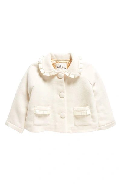Rachel Riley Babies' Ribbon Accent Matinée Jacket In Ivory