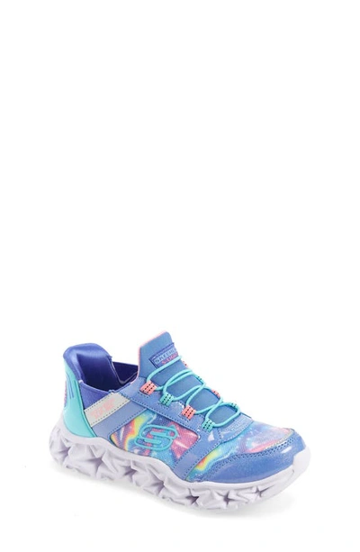 Skechers Kids' Galaxy Lights Tie Dye Takeoff Sneaker In Blue/ Multi
