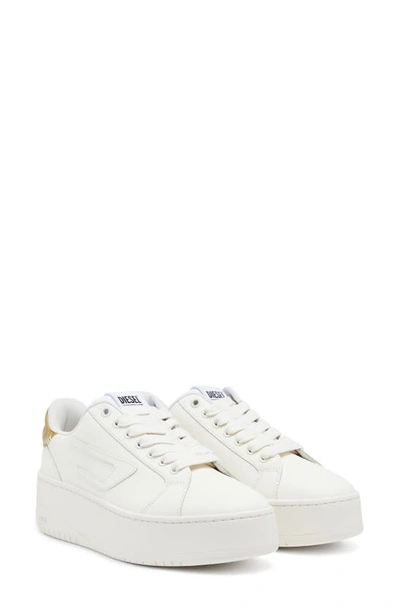 Diesel Athene Bold Low Top Platform Trainer In Oro