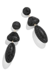 Baublebar Crystal Embellished Drop Earrings In Black