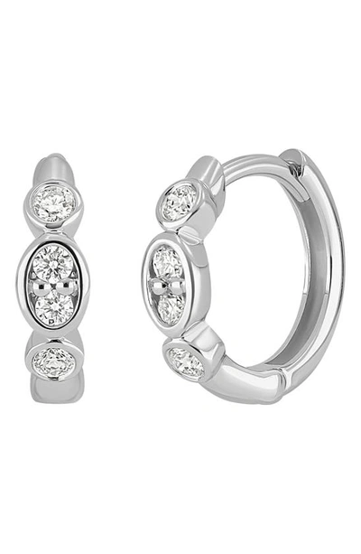 Bony Levy Monaco Diamond Huggie Hoop Earrings In 18k White Gold