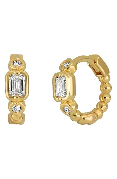 Bony Levy Monaco Diamond Hoop Earrings In 18k Yellow Gold