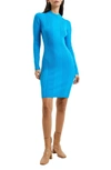 French Connection Mari Rib Long Sleeve Sweater Dress In Blue